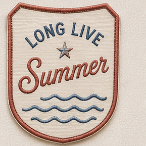 Long Live Summer Embroidered Iron-On Patch