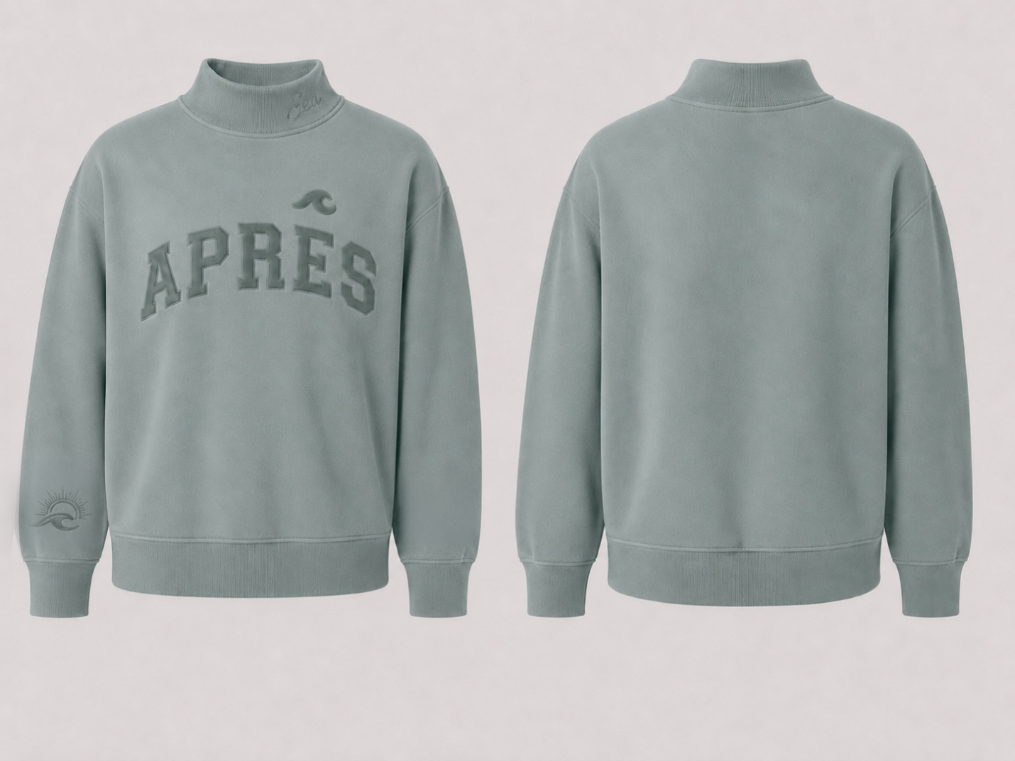 Sage APRÈS Mockneck Sweatshirt — Pre-Order | Ships Late July