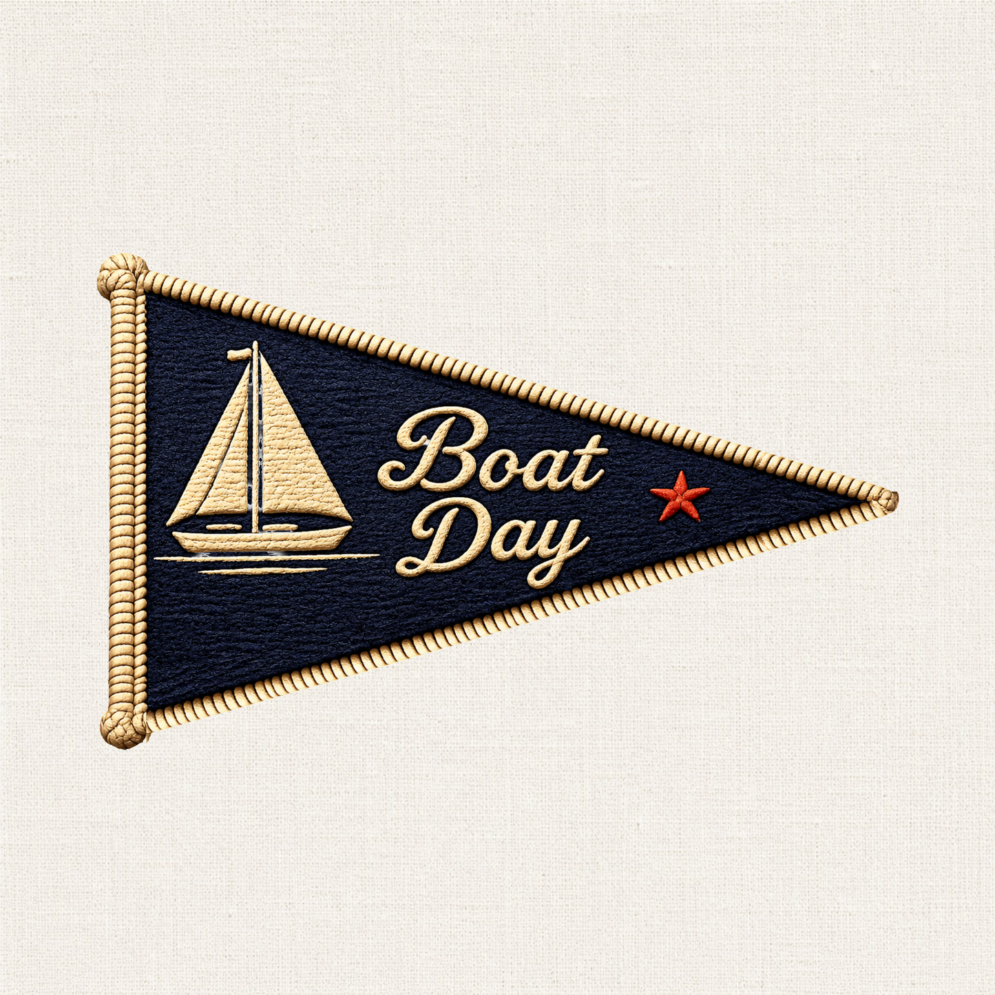 Boat Day Pennant Iron-On Patch — East Coast Collection