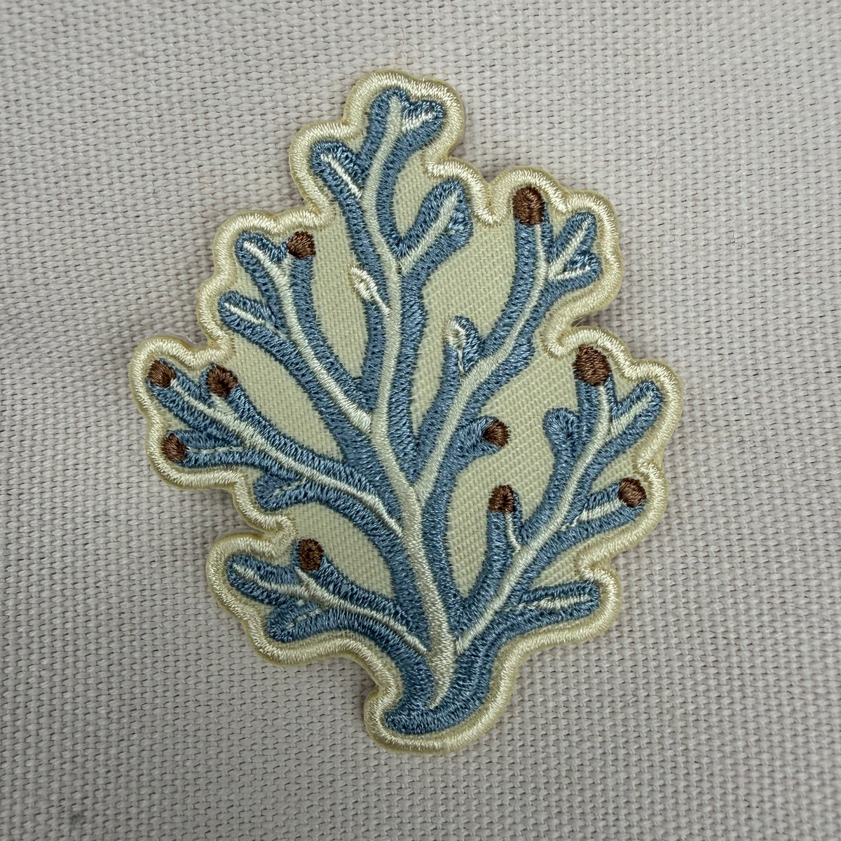 Coral Branch Embroidered Iron-On Patch