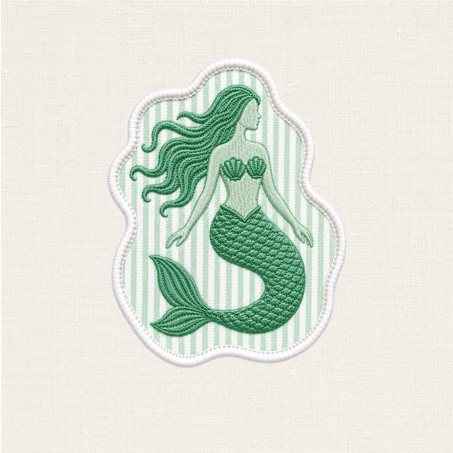 Seersucker Mermaid Patch