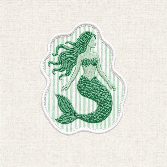 Seersucker Mermaid Patch