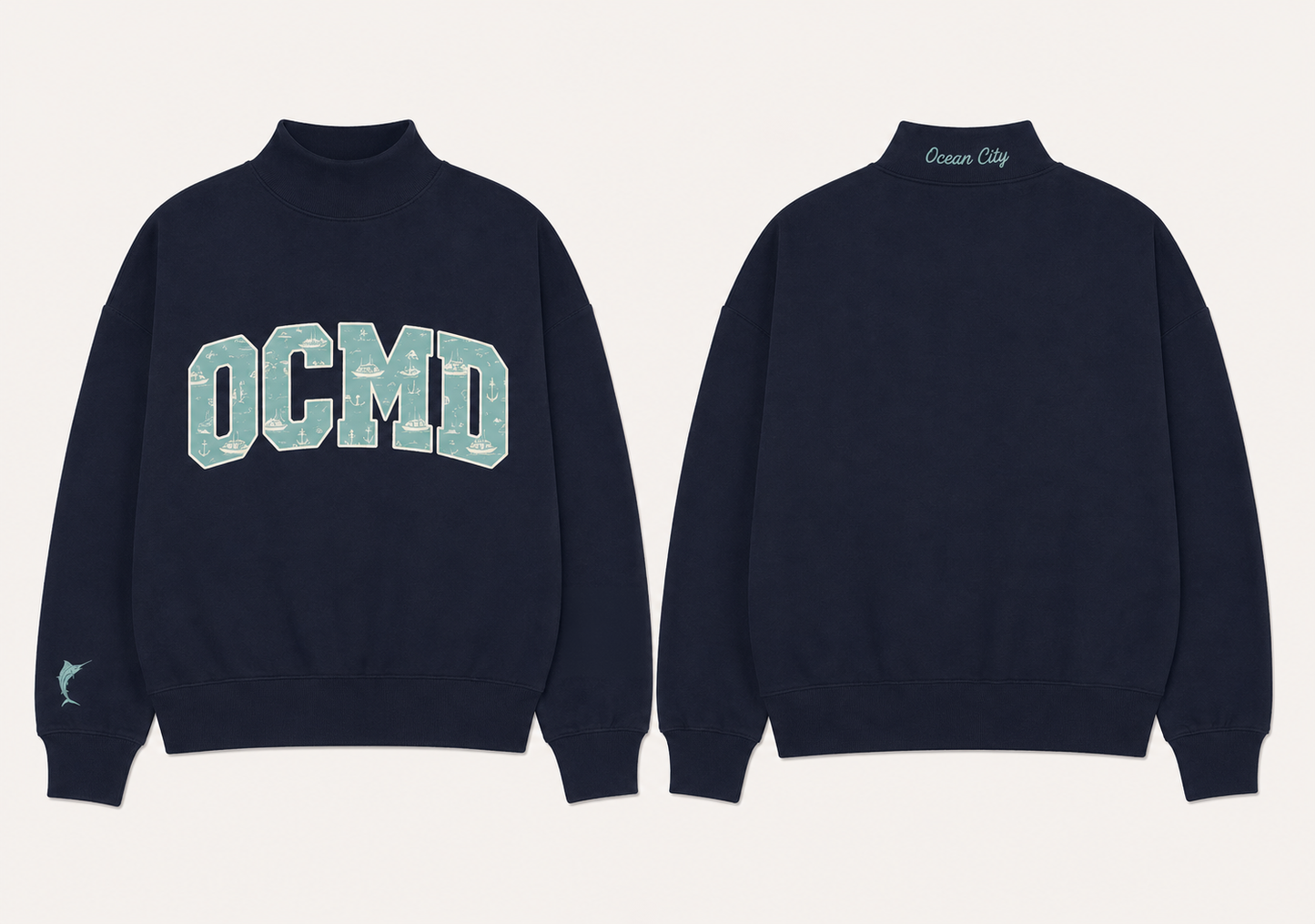 Navy OCMD Mockneck Sweatshirt — Pre-Order | Ships Late-July