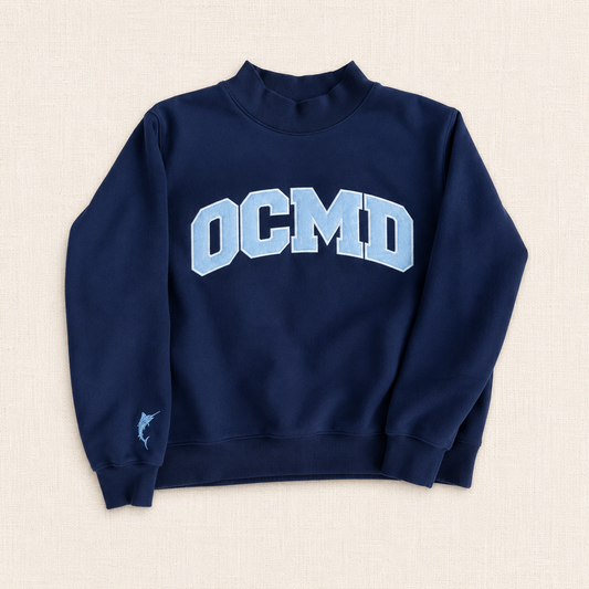 Navy OCMD Mockneck Sweatshirt — Pre-Order | Ships Late-July
