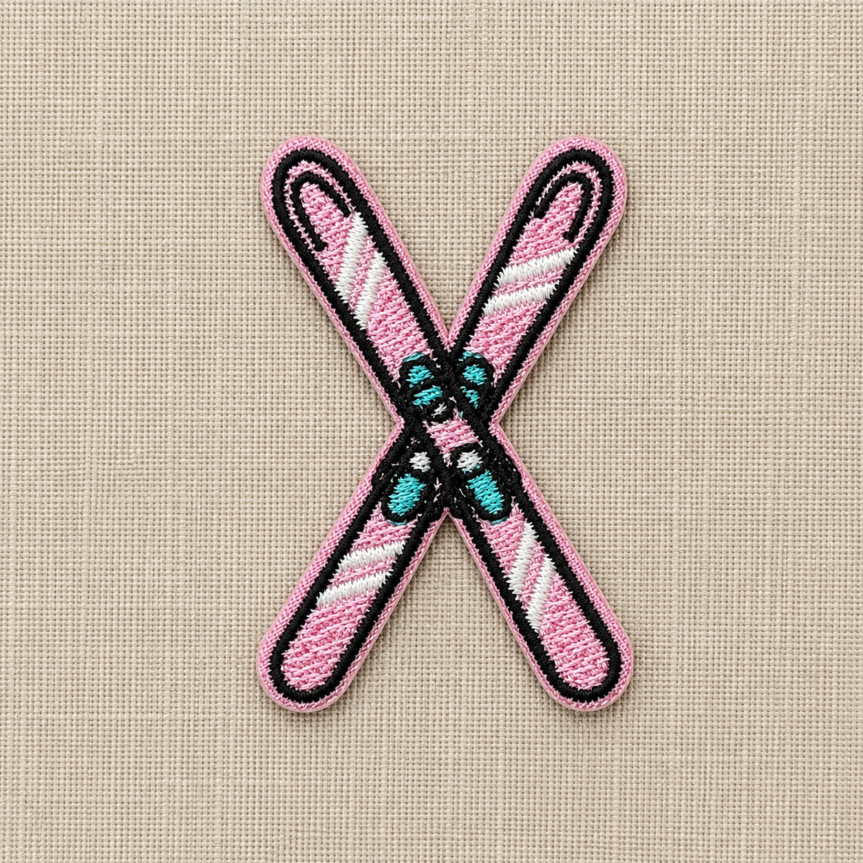 Embroidered Crossed Skis Patch