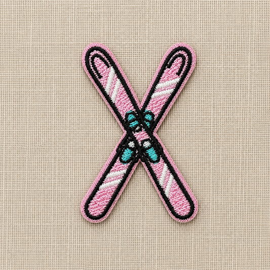 Embroidered Crossed Skis Patch