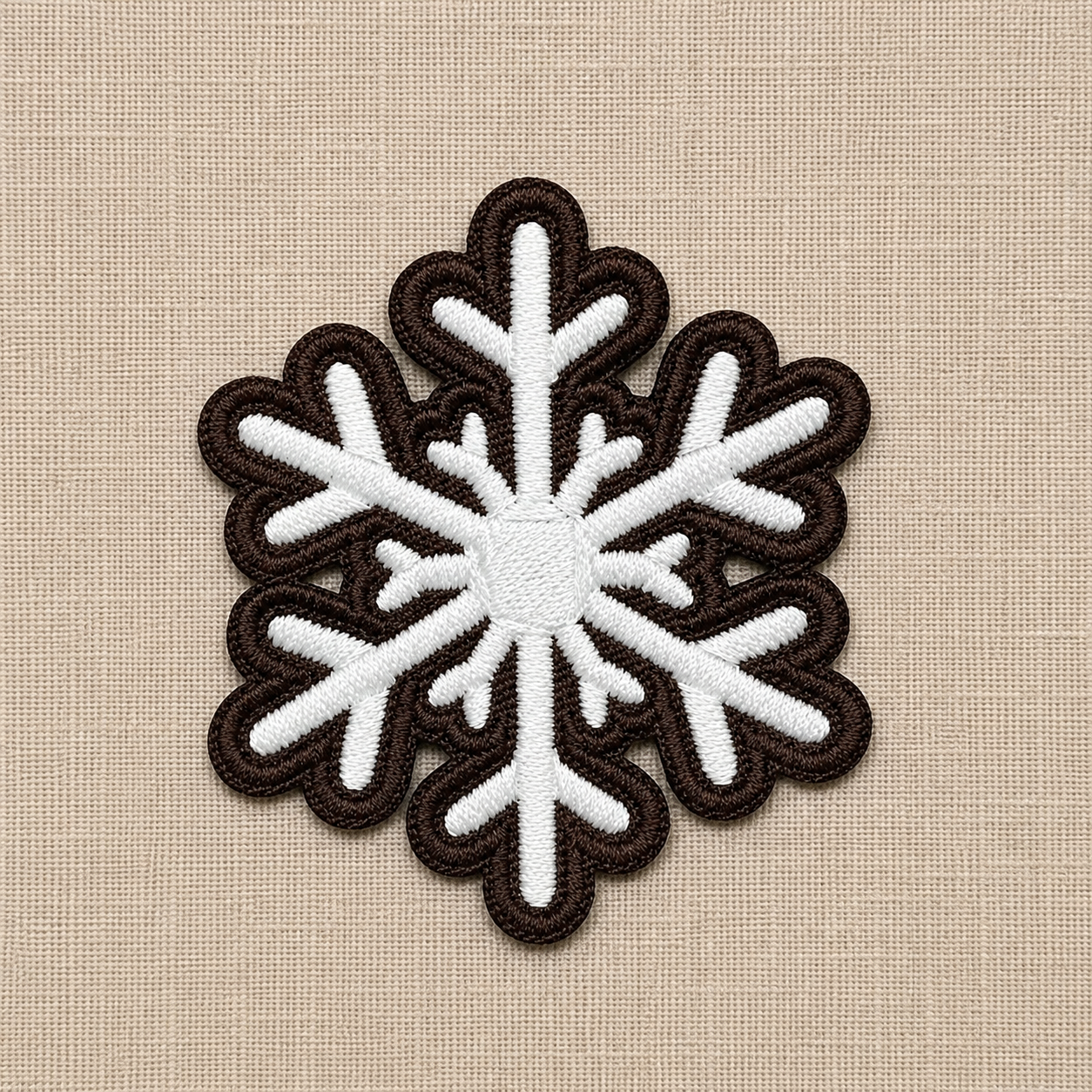 2" Embroidered Snowflake Patch