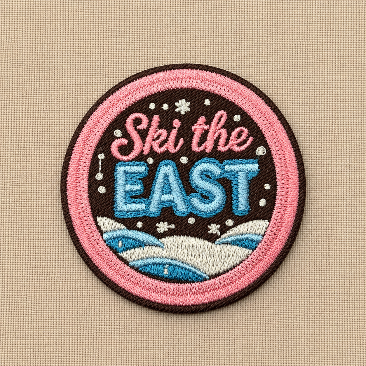 Ski the East Embroidered Iron-on Patch