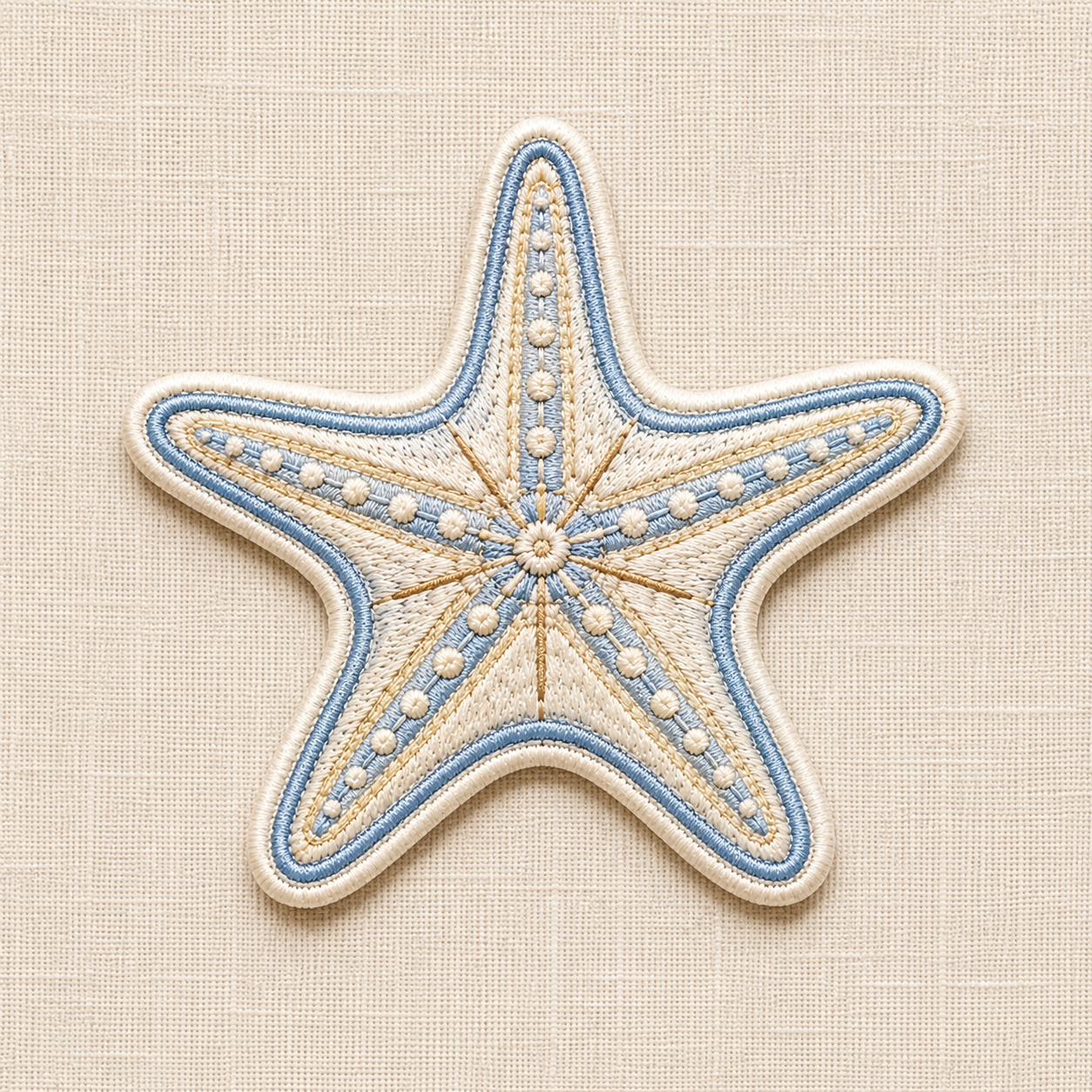 Starfish Embroidered Iron-On Patch