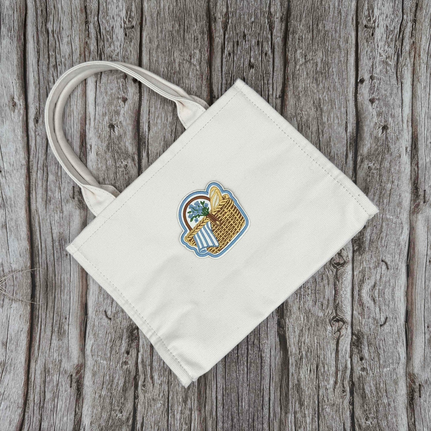 Picnic Basket Embroidered Iron-On Patch