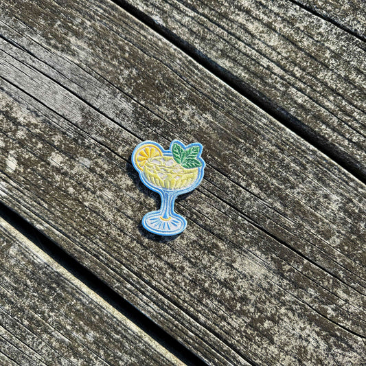 Summer Cocktail Embroidered Iron-On Patch